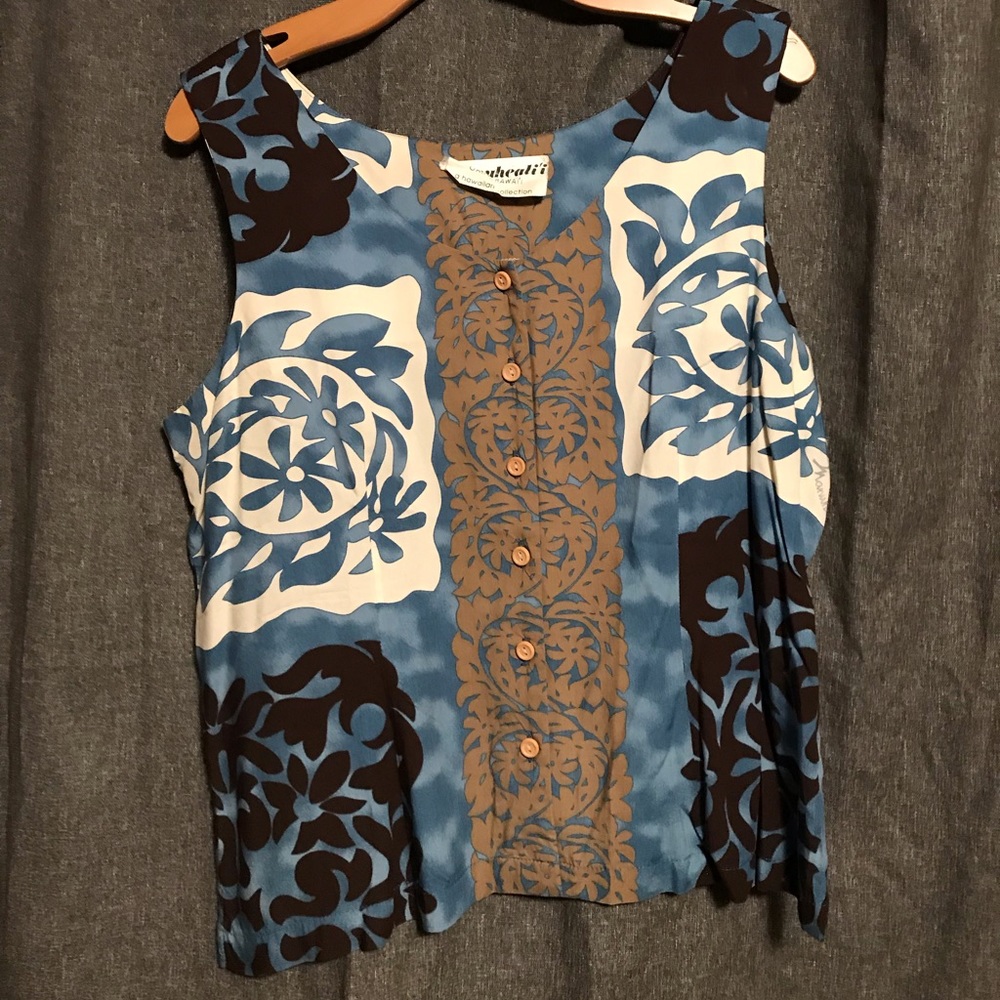 Blue Manuhealii Top